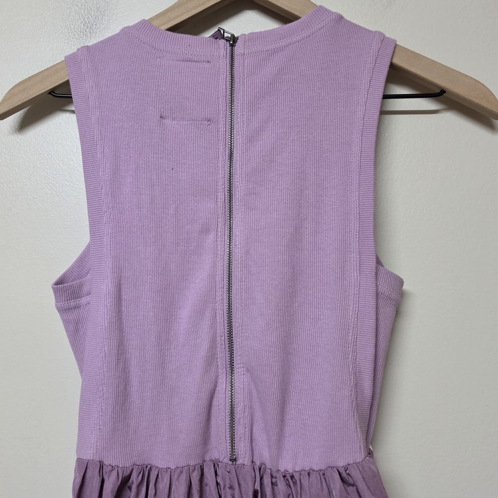 ANTHROPOLOGIE Daily Practice The Bowline Tiered Midi Dress Purple Size XXS NEW - Picture 10 of 13
